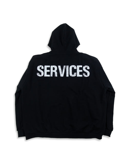 SERVICES ZIP-UP HOODIE (BLACK)