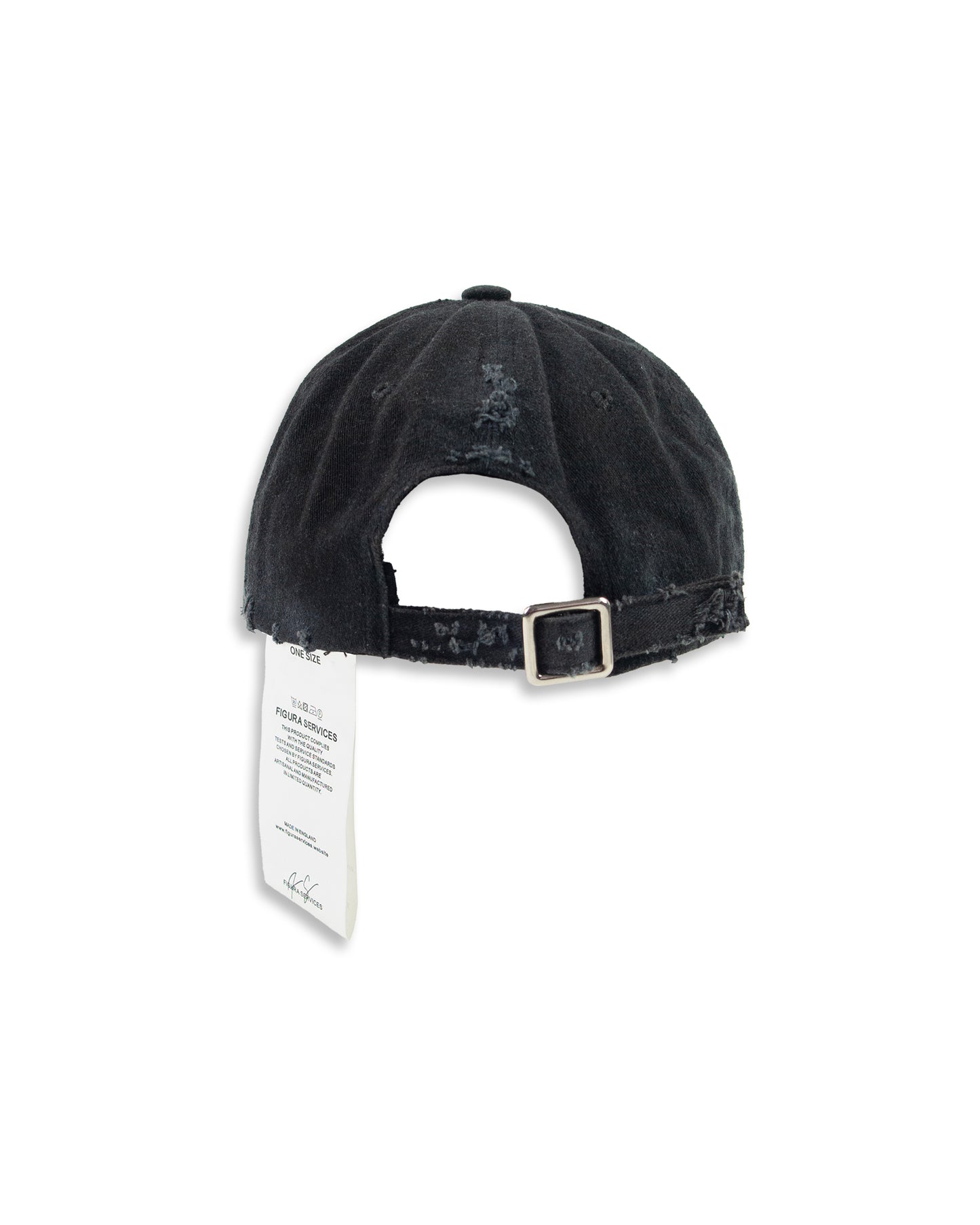 WORN OUT LABEL CAP FADED BLACK