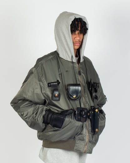 UTILITY BOMBER JACKET (ARMY GREEN)