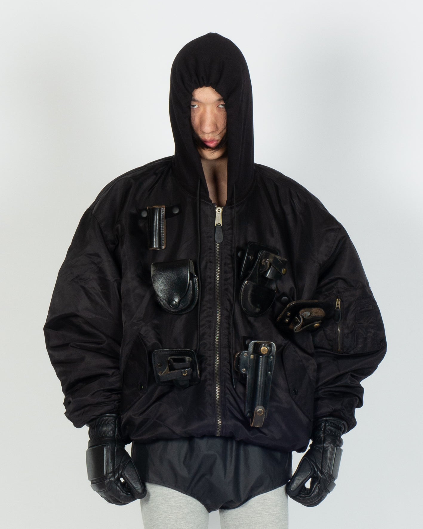 UTILITY BOMBER JACKET (BLACK)