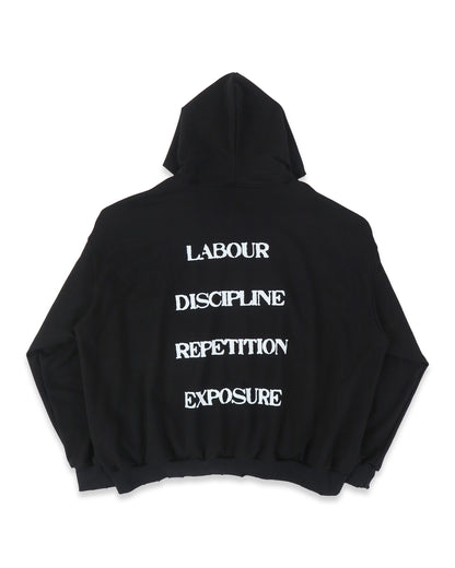 FALSE GLORY ZIP-UP HOODIE (BLACK)