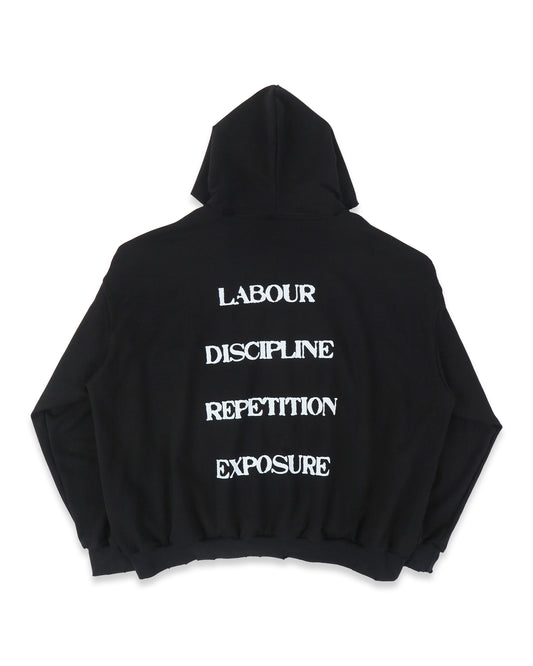 FALSE GLORY ZIP-UP HOODIE (BLACK)
