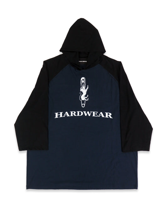 LOGO HOODED T-SHIRT (NAVY/BLACK)